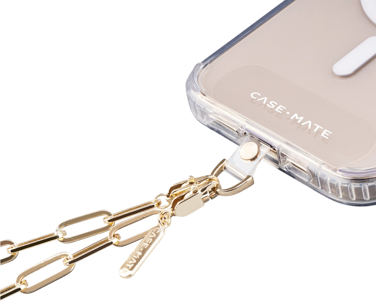 <p>Made from quality metal materials, Case-Mate’s Link Chain Phone Wristlet will make any smartphone a gorgeous accessory.</p>