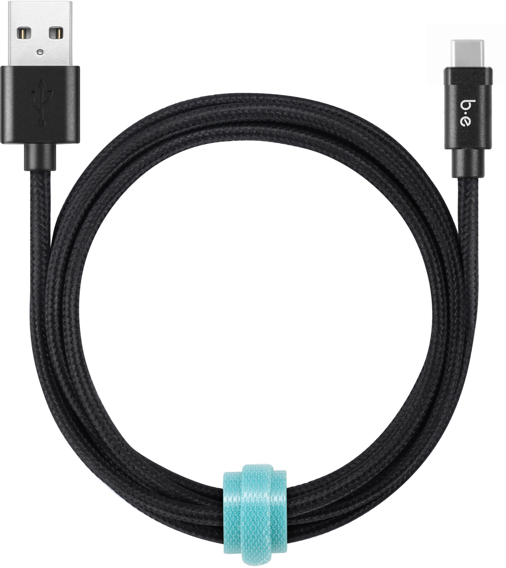 Blu Element -Braided Charge/Sync USB-C Cable 4ft - Black