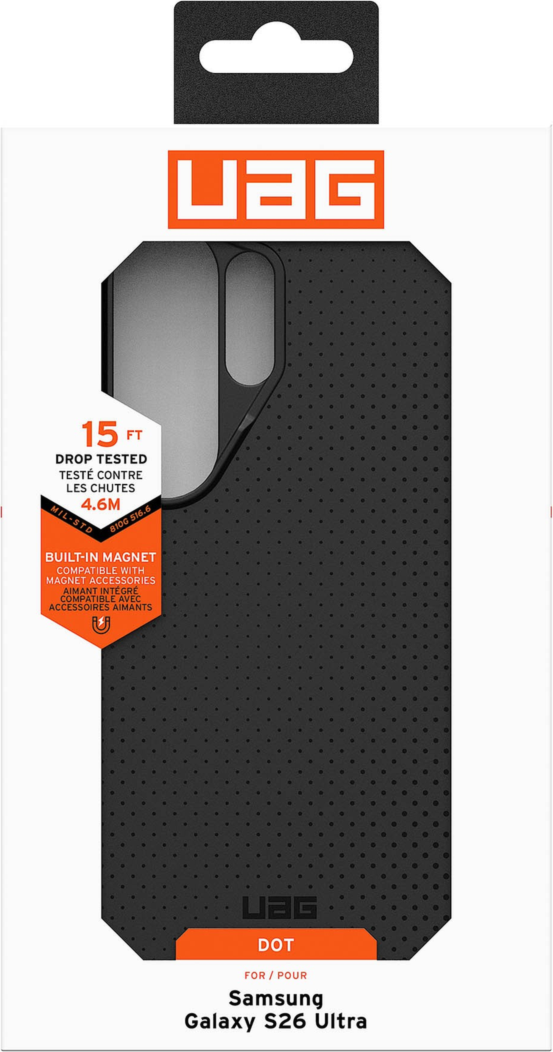 The UAG Dot case keeps devices protected without sacrificing style, featuring soft-touch silicone, a micro-perforated design, and a built-in magnet for magnetic accessories.