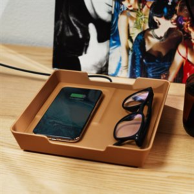 Keep charged up and organized with the Black Einova Valet Tray! A stylish and practical personal organizer that wirelessly fast charges your phone and keeps all your essential pocket items collected and easily at hand.