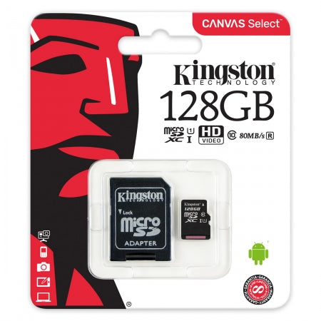 Kingston MicroSDXC Class 10 Flash Memory Card - 128GB