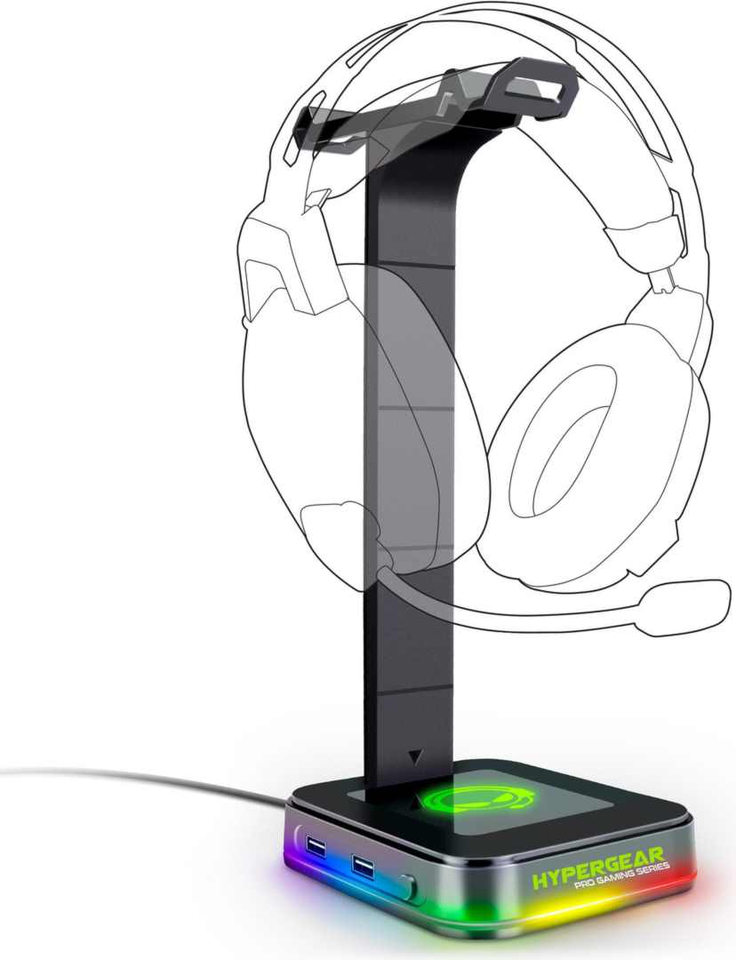 <p>Never forget to charge any wired or Bluetooth gaming headset again with the HyperGear RGB Command Station Headset Stand. Command Station can support two headsets and has USB-A ports to charge up to two (2) gaming headsets at a time with stunning RGB lights.</p>