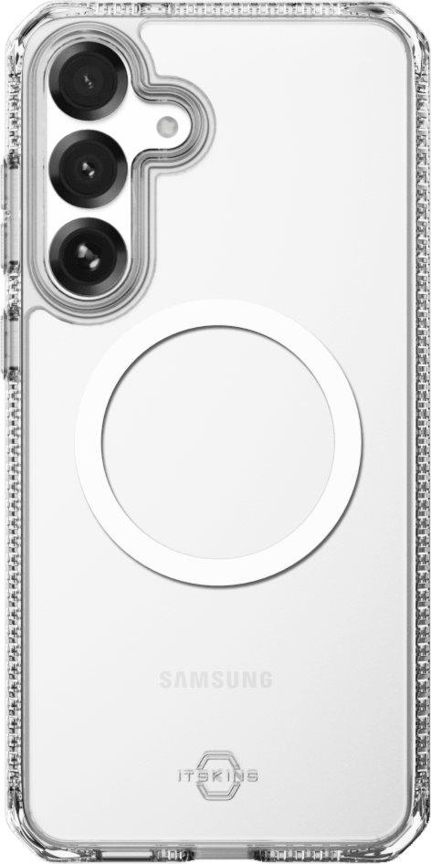 ITSKINS SG5FHMACRTRSP Étui Hybrid_R Clear avec Magnets Transparent pour Samsung Galaxy S25 FE