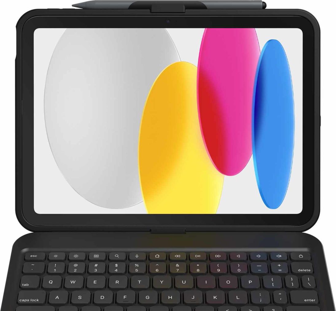 ZAGG 103116125 Clavier et Étui de Protection Tough Keys Noir pour iPad 11 2025 (11th Gen)/iPad 10.9 2022 (10th Gen)