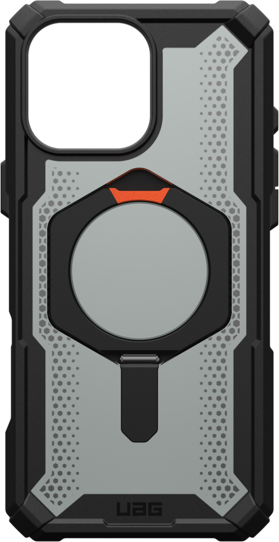 Featuring the integrated kickstand, UAG’s Plasma XTE case offers unwavering protection in dynamic translucent design with a built-in MagSafe module.