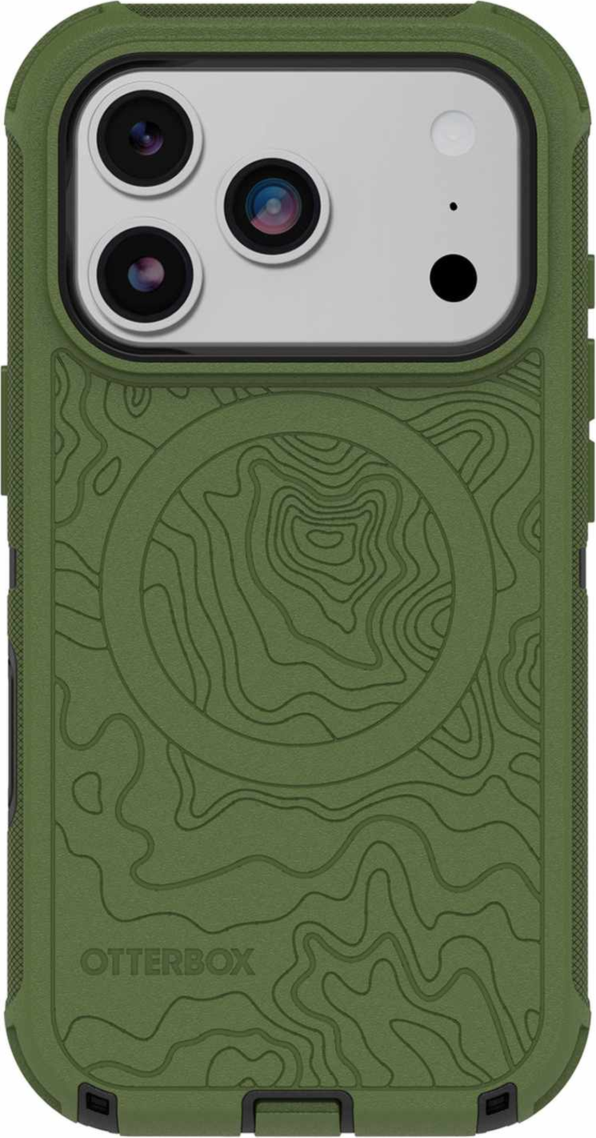 OtterBox - Étui Defender Pro MagSafe avec couvre-étui supplémentaire Noir/Ponderosa Peak pour iPhone 18 Pro/17 Pro en emballage en vrac
