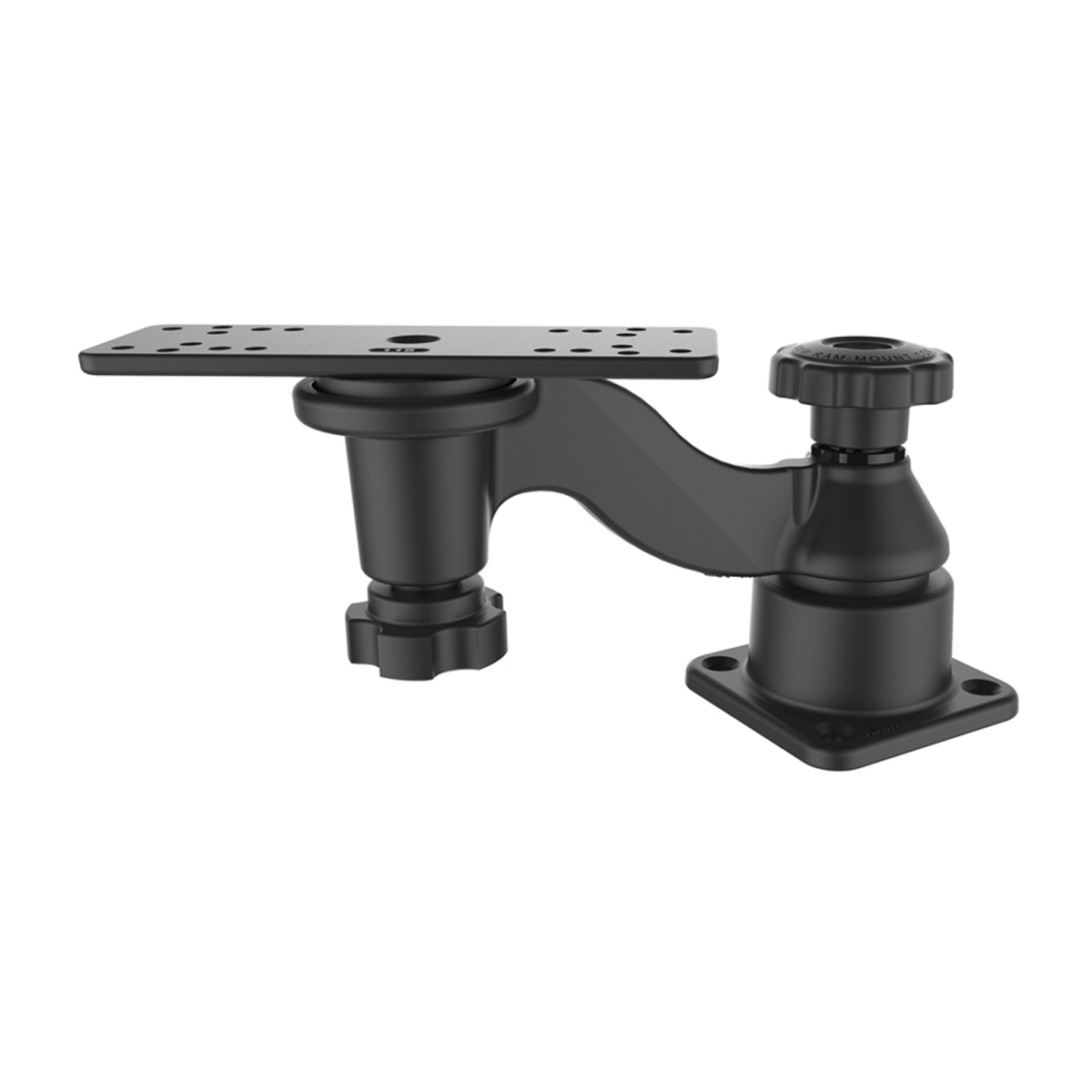 RAM Horizontal 6 inch Swing Arm Mount for Fishfinders + Plotters clear