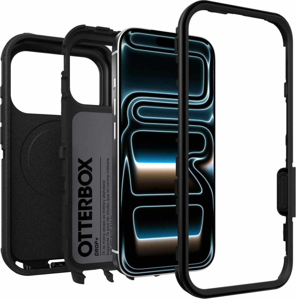 OtterBox - Defender Pro MagSafe Case Black for iPhone 18 Pro in Bulk Packaging