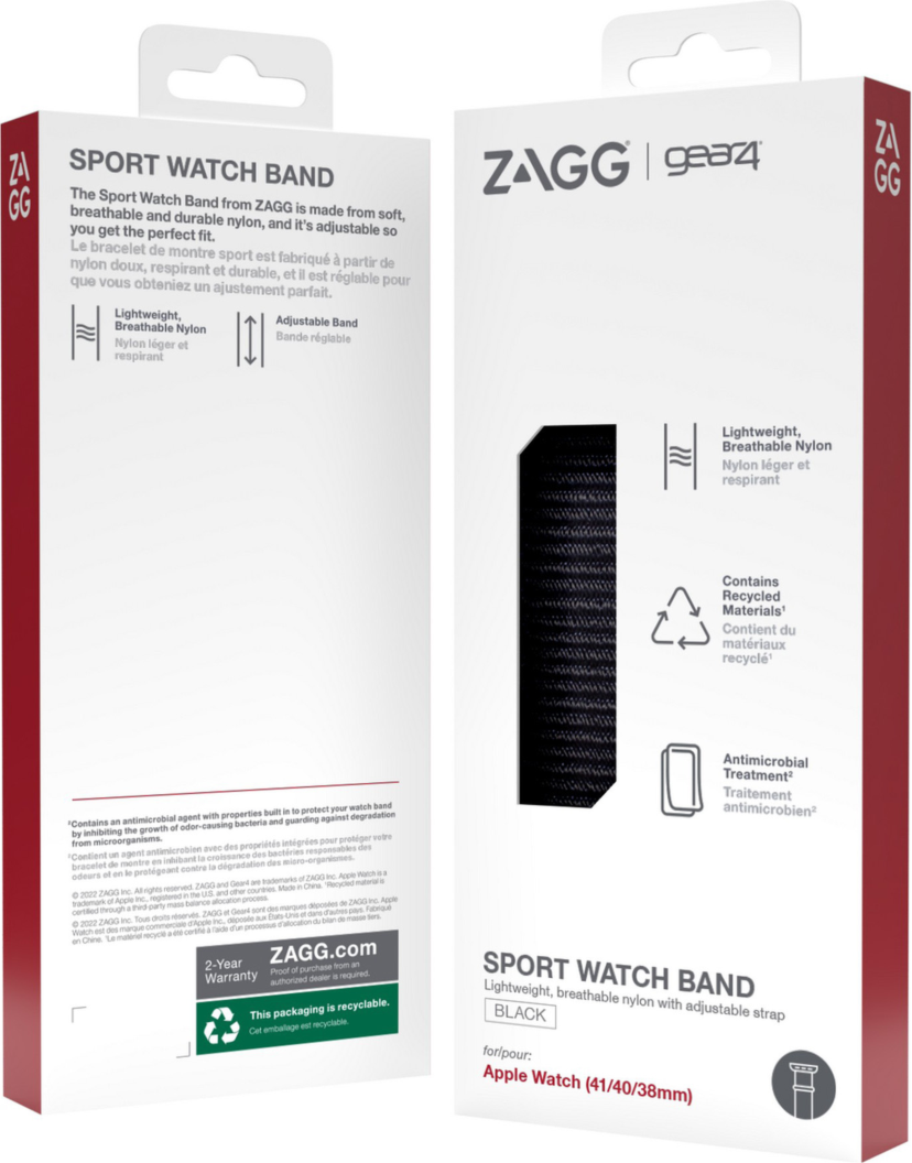 Reliable, breathable, comfortable…it’s even washable! The Gear4 Sport Band is tough enough for any adventure.