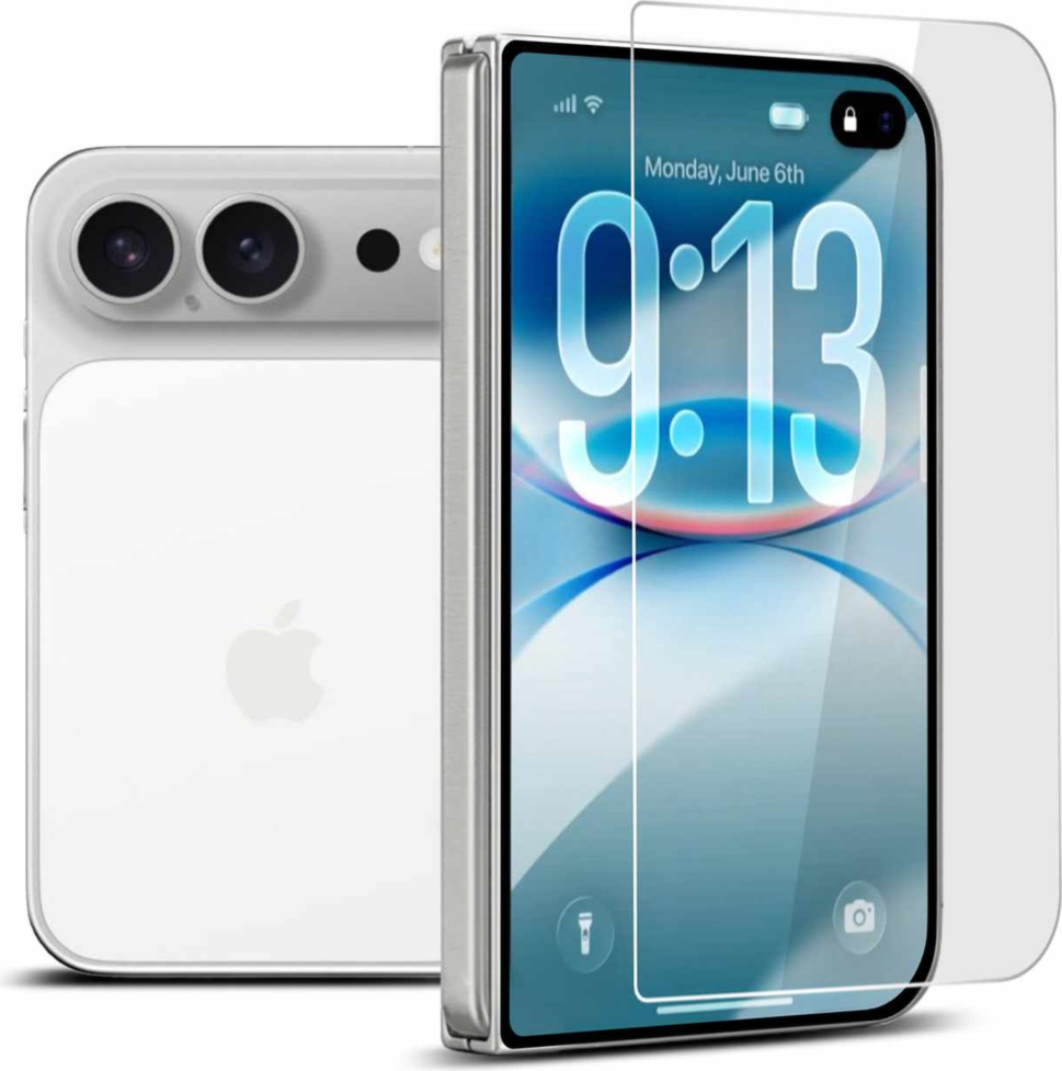22 Cases - Protecteur d’écran en verre trempé (écran extérieur) pour iPhone Duo transparent