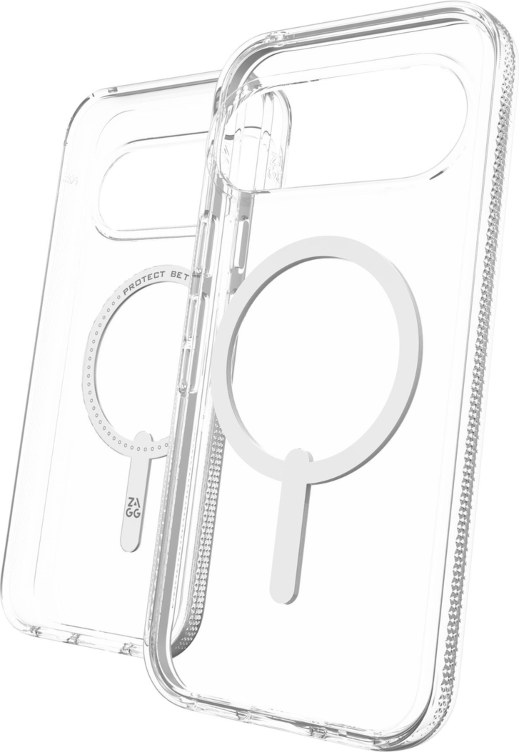 Strengthened with Graphene, ZAGG's Crystal Palace Snap series case combines a slim, crystal-clear profile with up to 13 ft drop protection and strong built-in magnets for magnetic accessories.