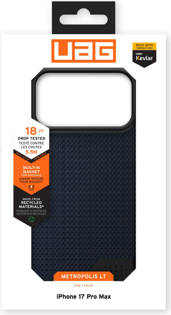 Urban Armor Gear (UAG) - Metropolis LT MagSafe Case for Apple iPhone 17 Pro Max - Kevlar Mallard