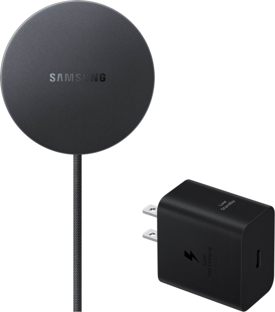 <p>The Samsung Magnet Wireless Charger offers effortless power via Qi2 technology. Its magnetic alignment ensures a secure connection and up to 25W of fast, stable charging in a sleek frame.</p>