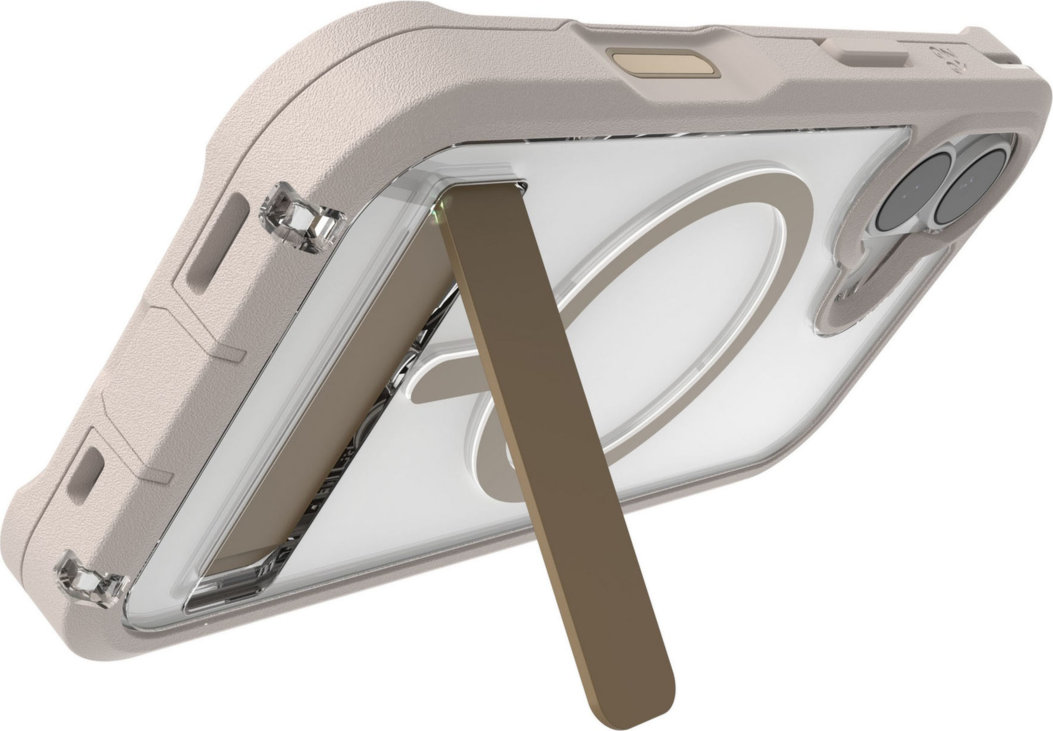 ZAGG - Rainier Snap MagSafe Case with Kickstand for Apple iPhone 17 - Sandstone