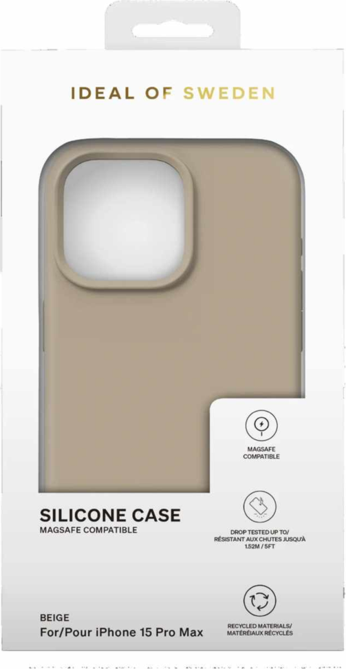 iDeal of Sweden - Silicone Case Magsafe for iPhone 15 Pro Max - Beige