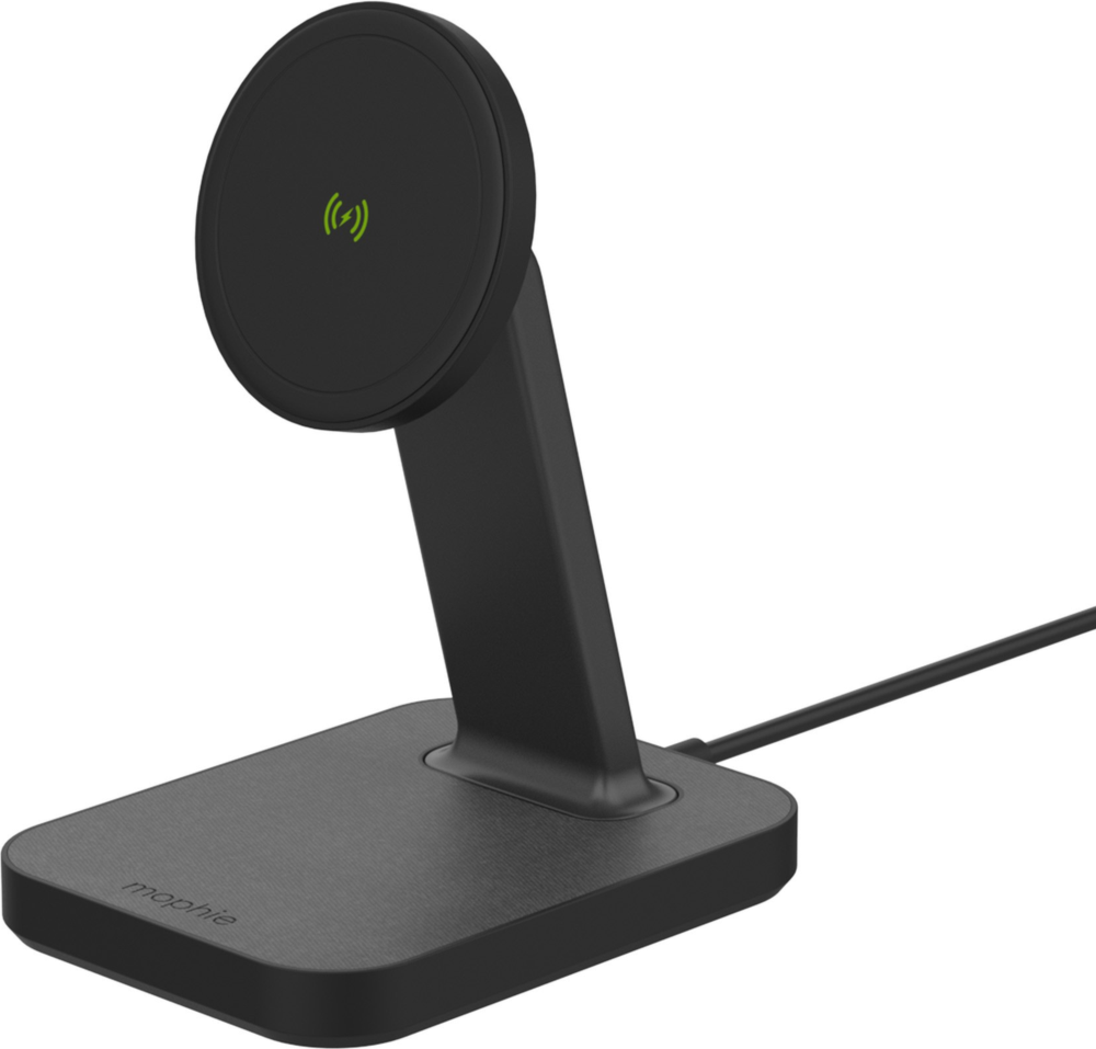 Charge up to three devices at once with mophie's Wireless Charging Pad, featuring a 15W charging cradle and a USB-A port for wired charging.