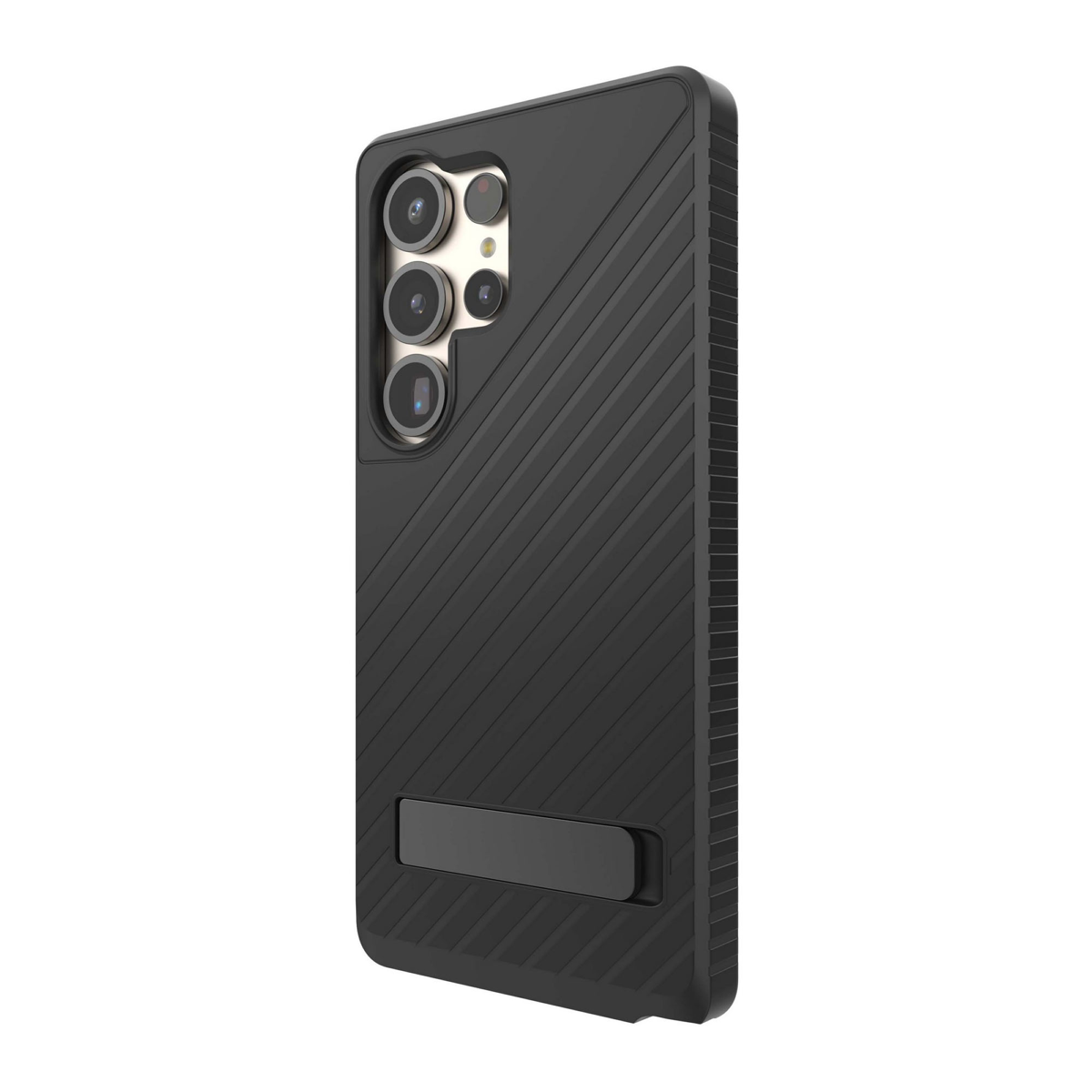 Strengthened with Graphene, ZAGG’s Denali series case with kickstand offers an impressive 16 ft of drop protection.