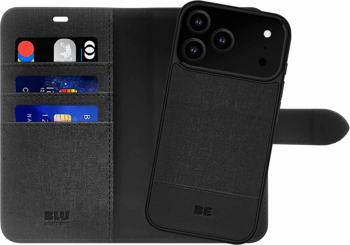 Blu Element - Folio 2-in-1 Case Black for iPhone 17 Pro