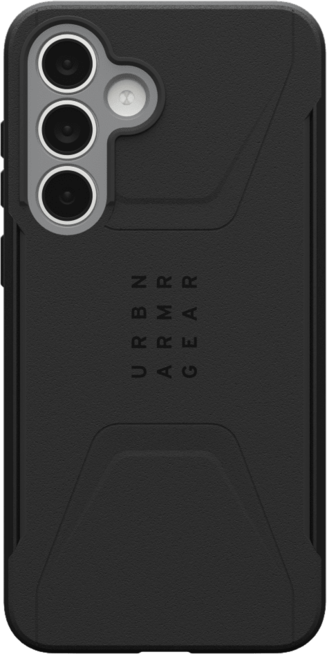 The UAG Civilian case is modern and rugged, featuring shock-absorbing construction in a lightweight design with a built-in magnetic module.