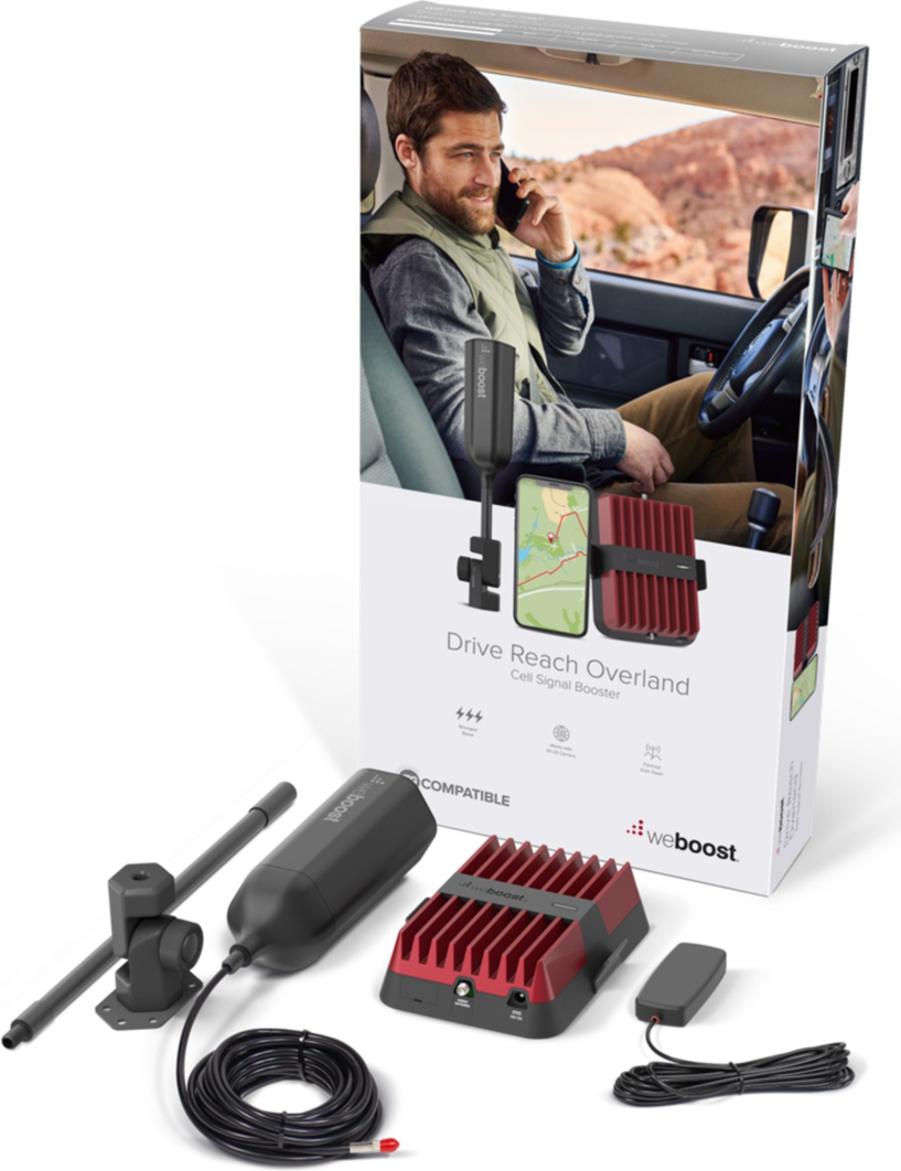 <p>Specifically designed for overland and off-road vehicles, the weBoost Drive Reach Overland sports a durable, all-weather omni antenna, providing maximum connectivity when off the beaten path.</p>
