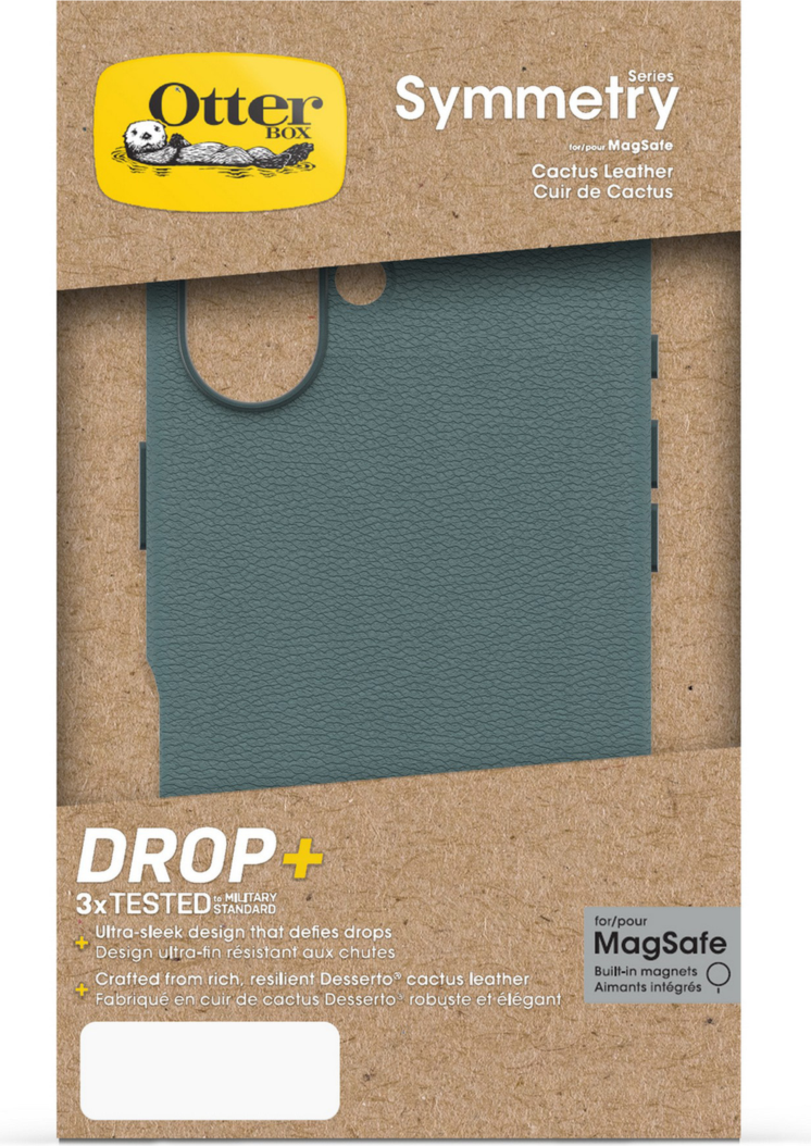 <p>Crafted from organically grown and sustainably harvested nopal cactus, the Otterbox Symmetry Series Cactus Leather case for MagSafe offers a sustainable alternative to traditional leather products.</p>