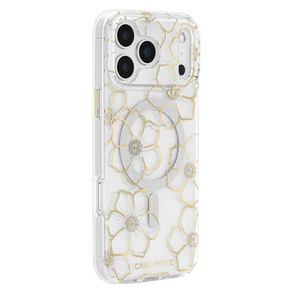 Case-Mate - Floral Gems MagSafe Case for Apple iPhone 18 Pro Max/17 Pro Max - Gold