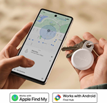 Chipolo - LOOP Tracking Tag (Works with Android's Find Hub Device or Apple Find My) - Chalk
