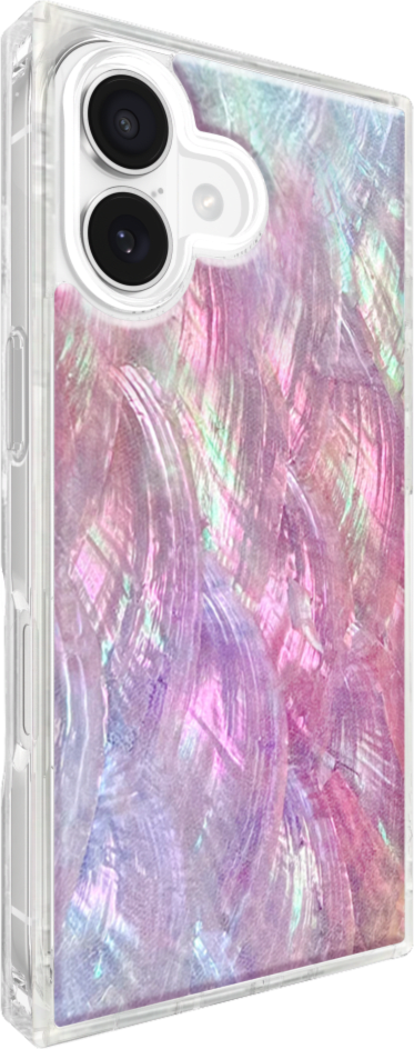 Flaunt - Square MagSafe Case for Apple iPhone 17 - Pink Mother of Pearl