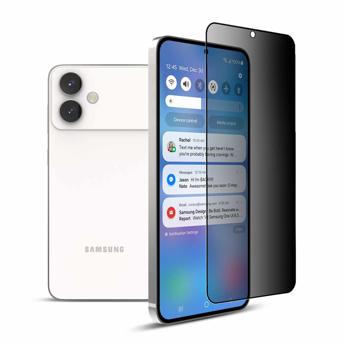 22 Cases - Privacy Tempered Glass Screen Protector for Samsung Galaxy S26+ clear