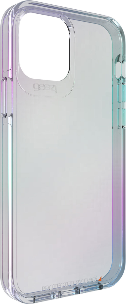 The Gear4 D3O Iridescent Crystal Palace Case has a protective sleek transparent construction that best shows off the cellular device with a patter of lustrous colour.