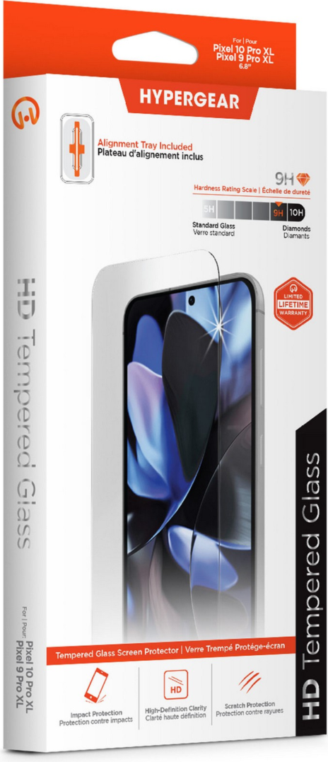 The HyperGear Tempered Glass Screen Protector is a tough, ultra-thin screen protector that safeguards devices against drops, scratches, and bumps.