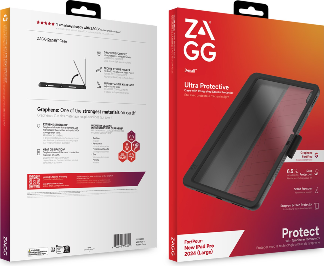 The ZAGG Denali case for tablets combines ultimate protection with useability features and drop protection up to 6.5 feet.