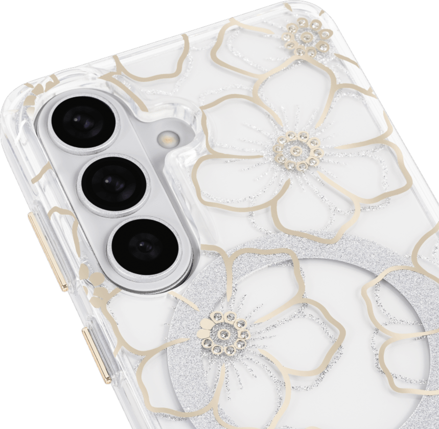Case-Mate - Étui Floral Gems avec aimant pour Samsung Galaxy S26 - Or
