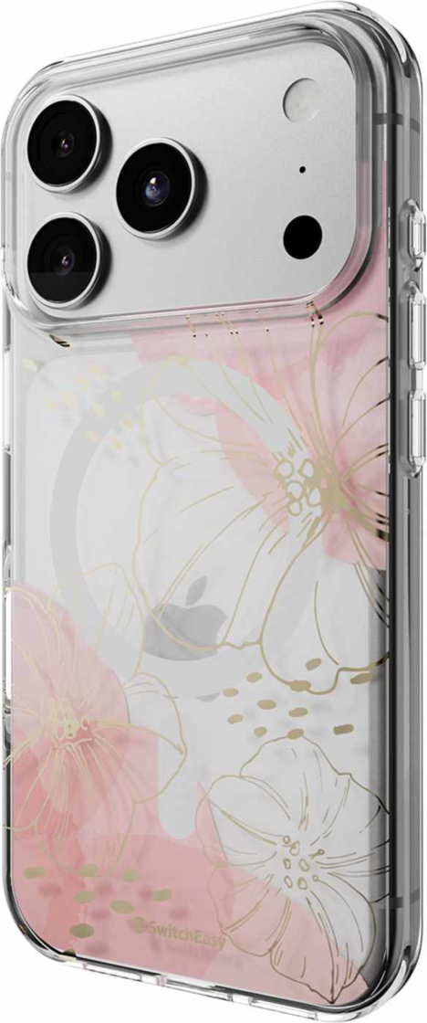 SwitchEasy - Fleur M3D Patterned Protective Case Gold for iPhone 18 Pro/17 Pro