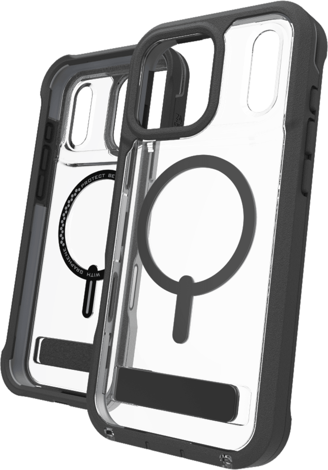 ZAGG - Rainier Snap Case with Kickstand for Apple iPhone 17 Pro Max - Black