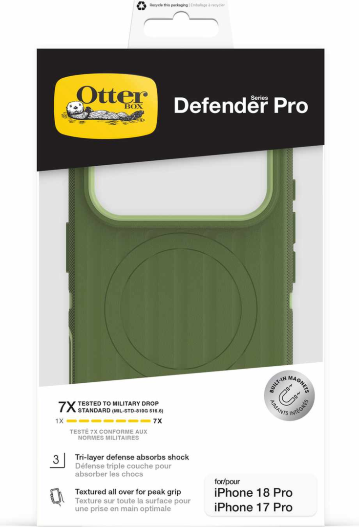 OtterBox - Defender Pro MagSafe Case Halfwise Green for iPhone 18 Pro/17 Pro
