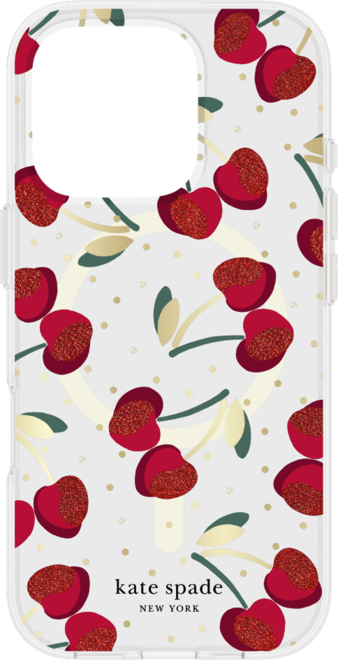 Kate Spade KS054430 Étui de Protective avec MagSafe Cherry Dot pour iPhone 16 Pro