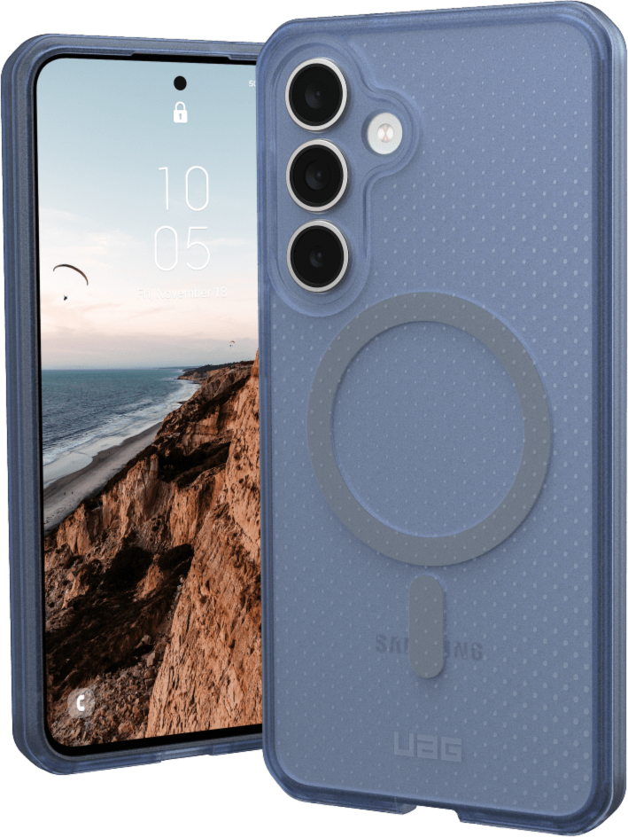 Keep your device protected without sacrificing style with the UAG Dot case featuring soft-touch silicone, a micro perforated textured design and a built-in magnet for using with magnetic accessories.