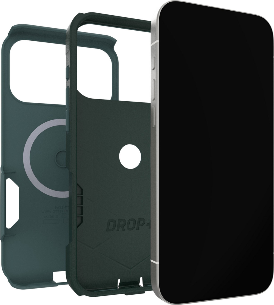 The OtterBox Commuter Series with MagSafe is a rugged, pocket-friendly case offering 3X military standard drop protection and features built-in magnets for MagSafe accessories.