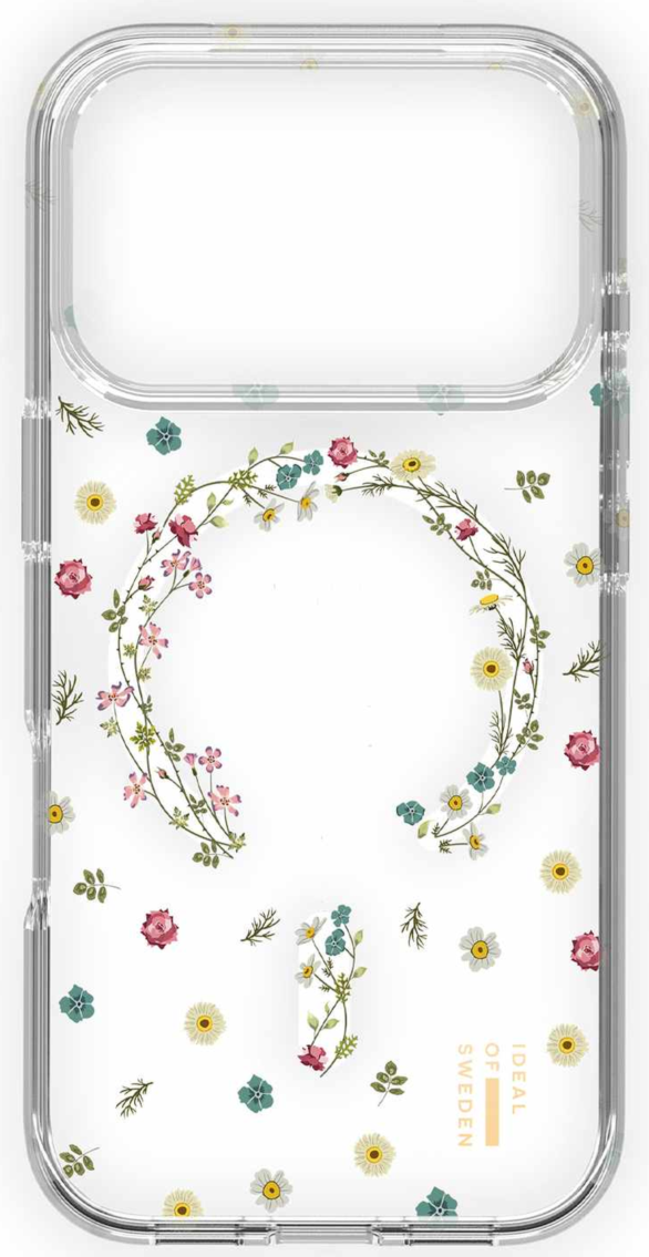 Ideal of Sweden - Coque MagSafe transparente à motif floral délicat pour iPhone 17 Pro