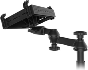 Install a laptop in-vehicle with ease using the RAM Mounts No-Drill™ Laptop Stand System. It installs quickly and easily into the specified vehicles using the existing hardware of the passenger side seat rails.