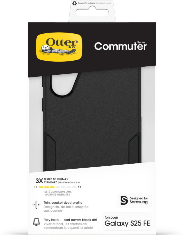 OtterBox - Commuter Case Black for Samsung Galaxy S25 FE