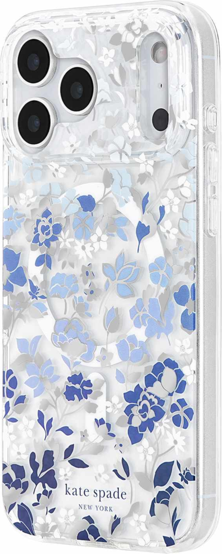Kate Spade - Coque protectrice MagSafe Flowerbed Bleu pour iPhone 18 Pro Max/17 Pro Max