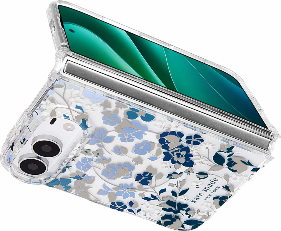 Kate Spade - Coque de protection MagSafe « Flowerbed Blue » pour iPhone Duo