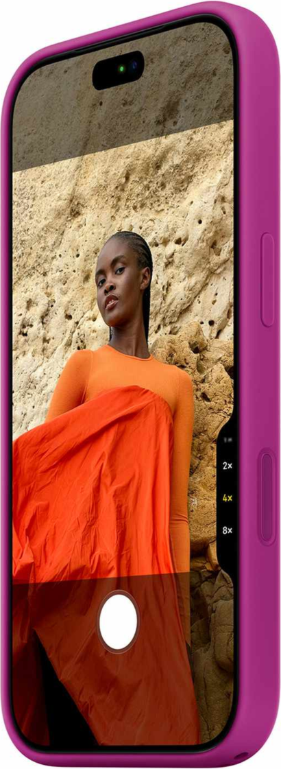 Apple - Coque en silicone avec MagSafe Magenta pour iPhone 18 Pro