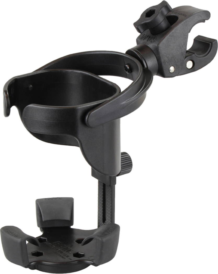 RAM® Level Cup™ XL 32oz Drink Holder with built-in Tough-Claw™ lets users mount their drinking vessel anywhere with a ledge or round pipe. Perfect for life outdoors and ready for the largest drinks.