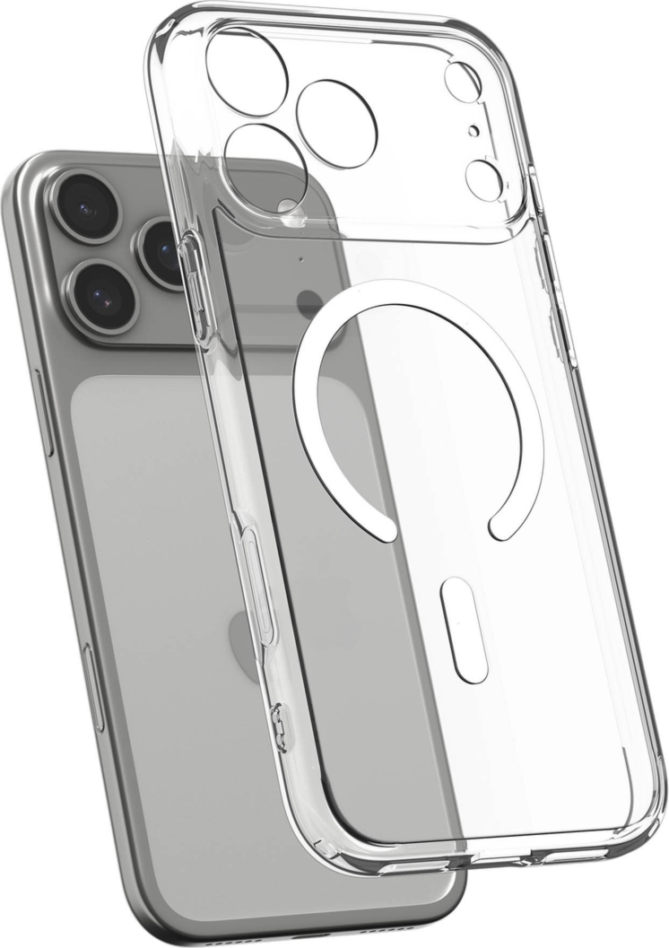 Spigen Ultra Hybrid MagFit Pack combines a clear protective case with an EZ Fit Screen Protector for dependable everyday protection and easy installation.