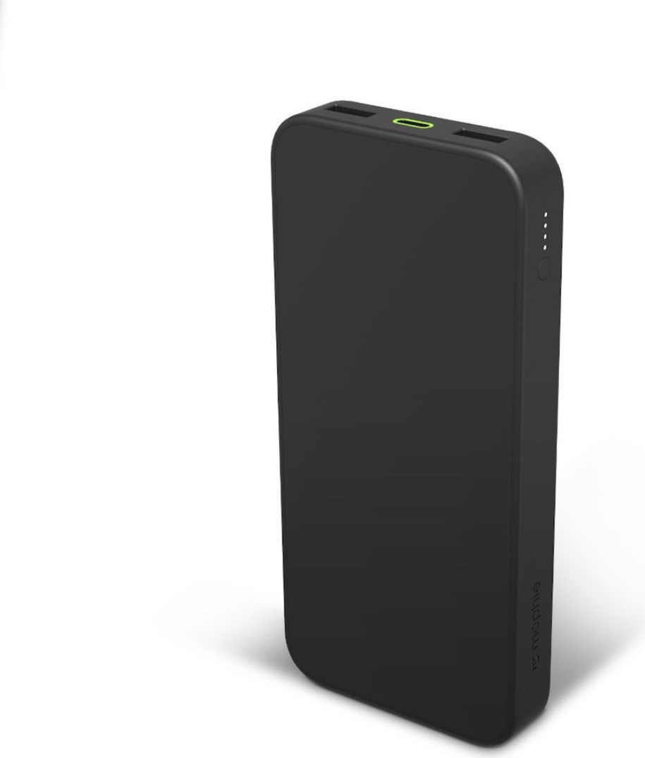 <p>The Mophie 10,000 mAh powerstation can charge three devices at once, delivering up to 15W of combined power with one USB-C PD and two USB-A ports.</p>