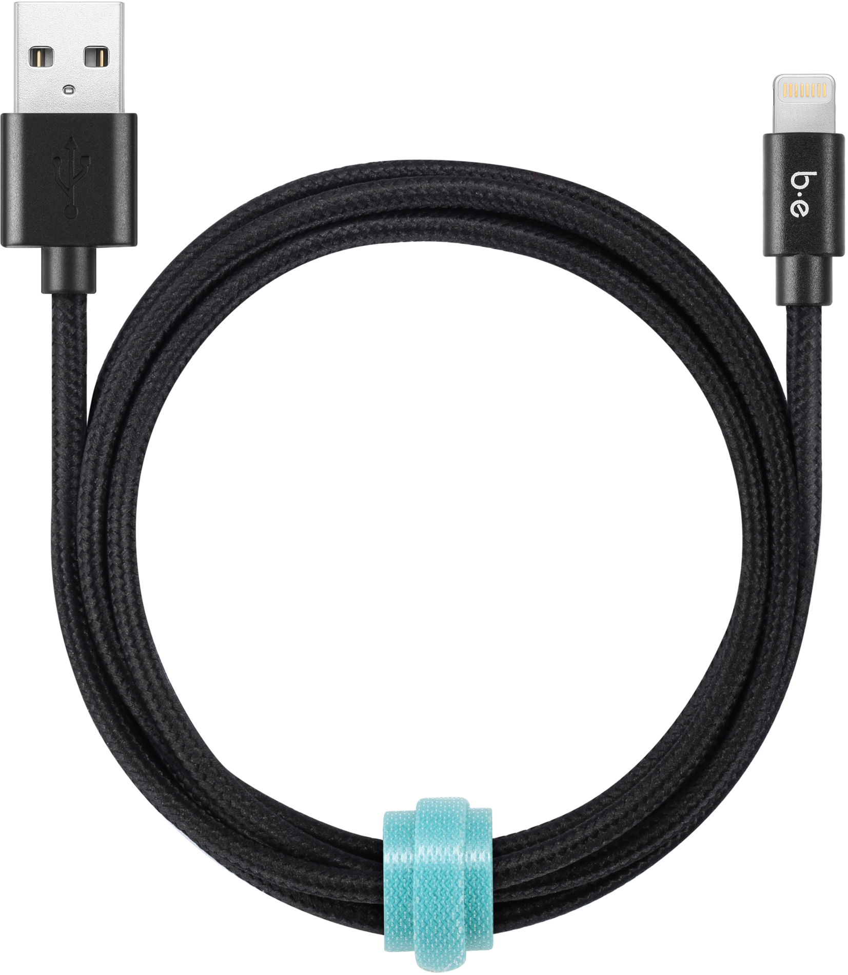 Lightning 6ft Braided Charge/Sync Cable - Black