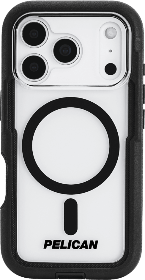 Pelican - Étui MagSafe Voyager avec étui pour Apple iPhone 17 Pro - Noir et transparent